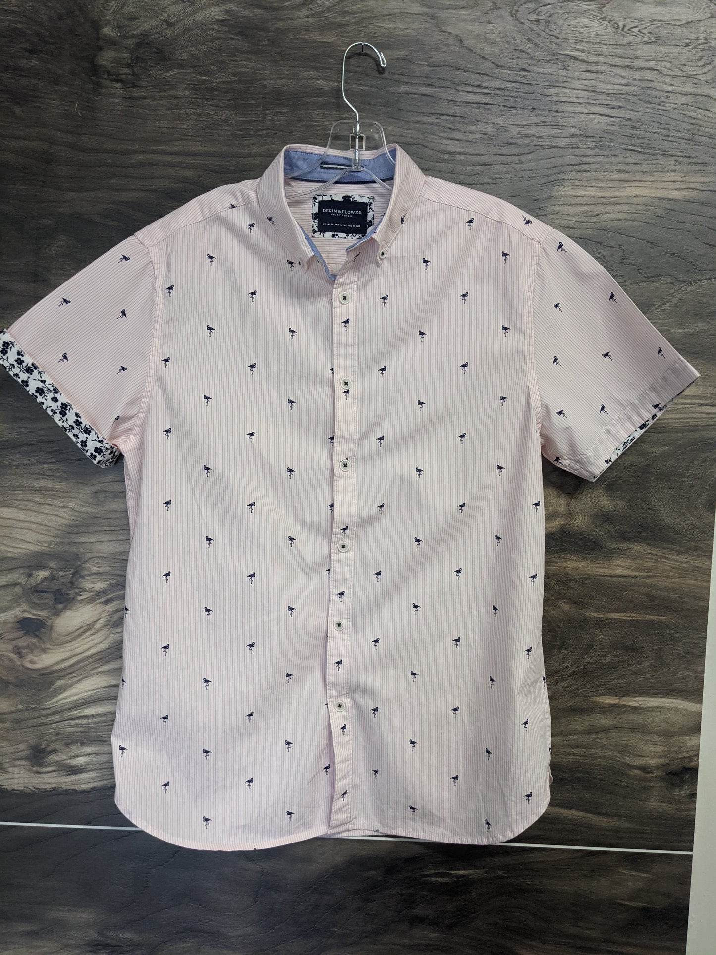 Short Sleeve Shirt "Denim & Flower"