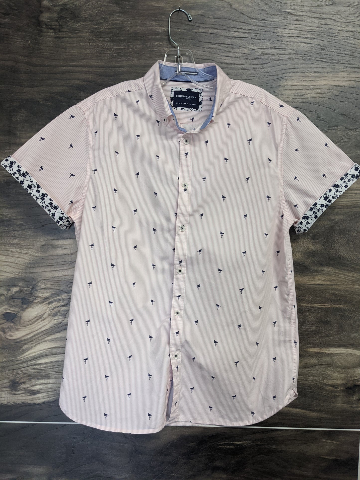 Short Sleeve Shirt "Denim & Flower"