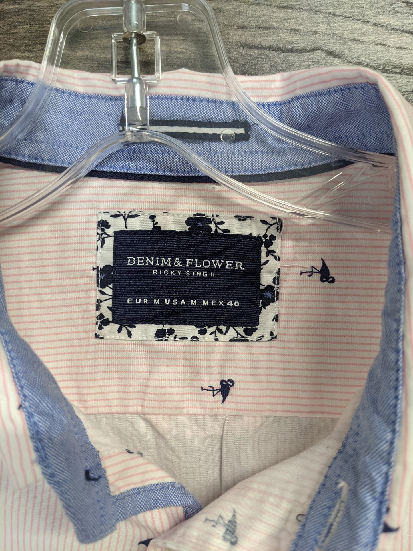 Short Sleeve Shirt "Denim & Flower"