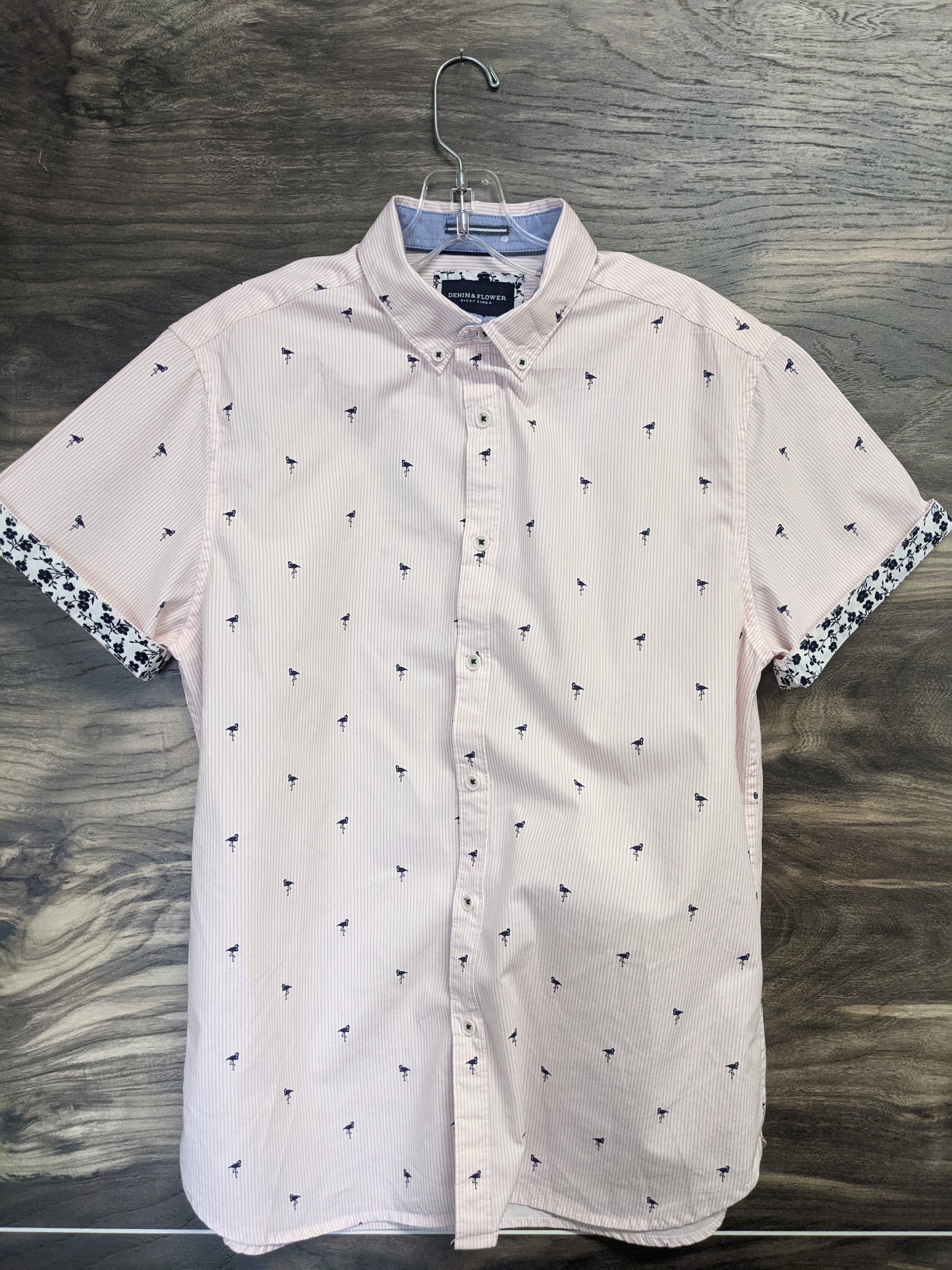 Short Sleeve Shirt "Denim & Flower"