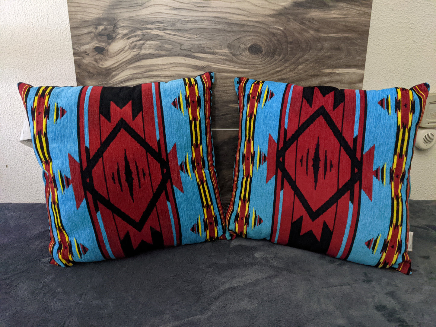 Southwest Pillows with Leatherette Suede Backing