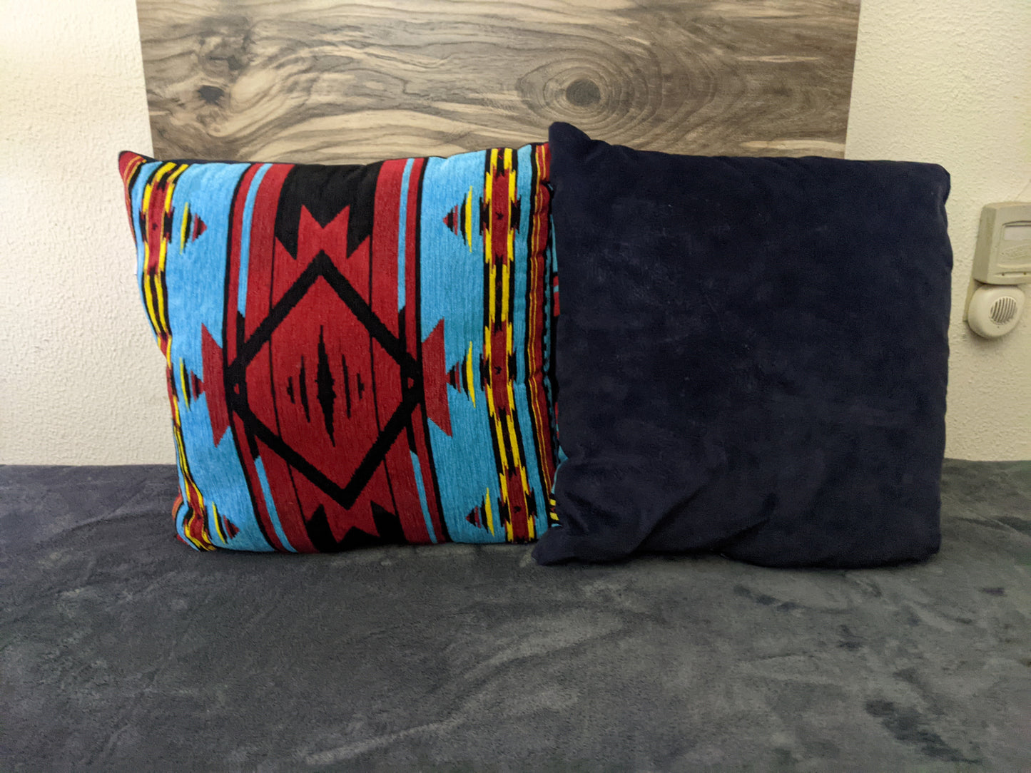 Southwest Pillows with Leatherette Suede Backing