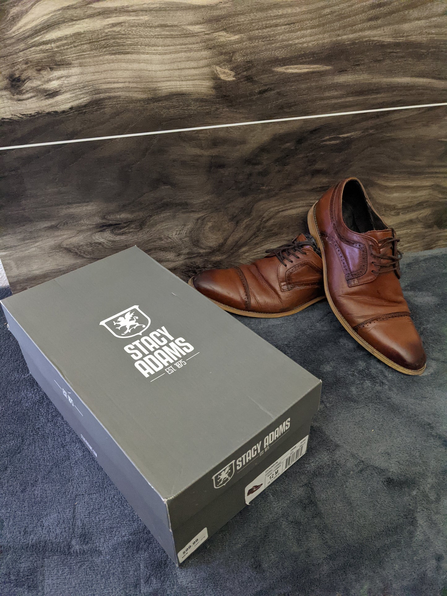 Stacy Adams Dickinson Cognac Dress Shoes