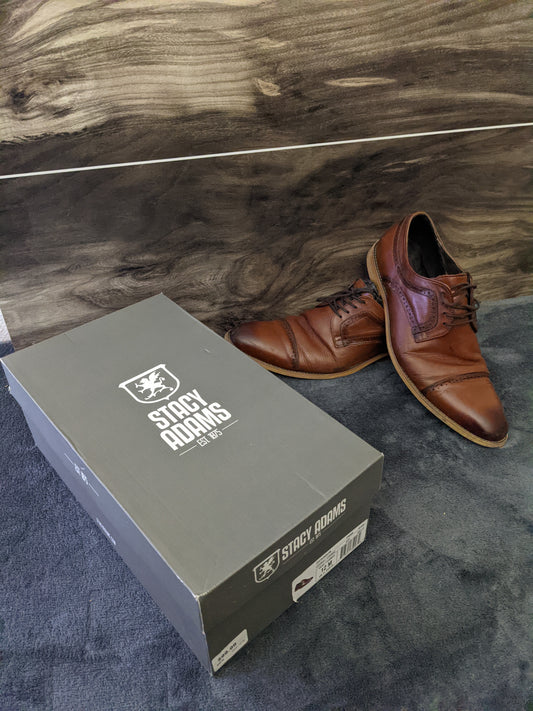 Stacy Adams Dickinson Cognac Dress Shoes