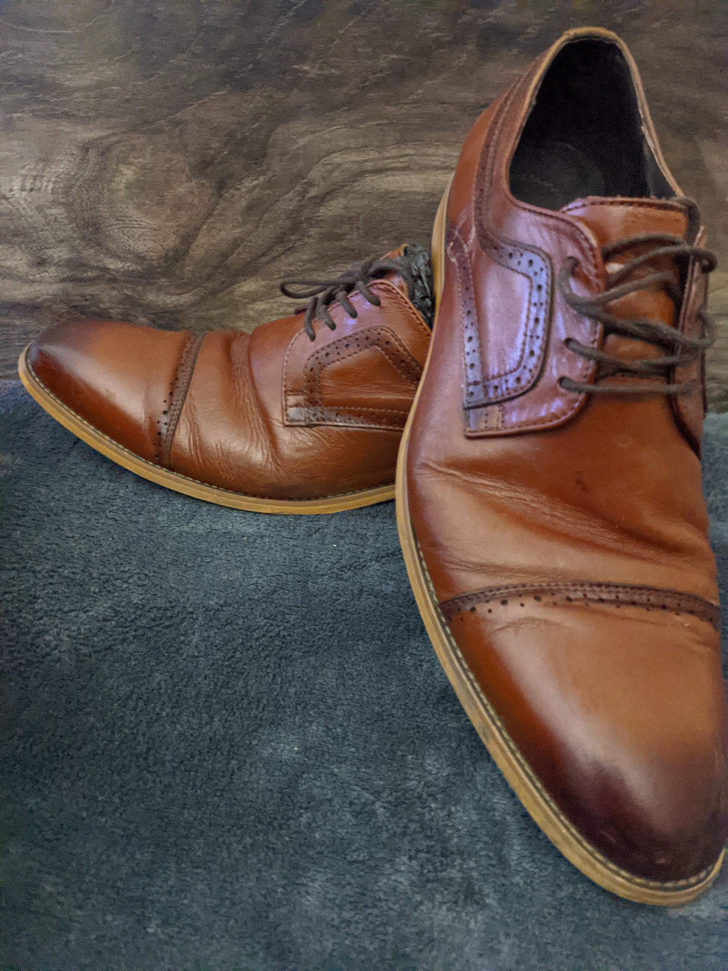 Stacy Adams Dickinson Cognac Dress Shoes