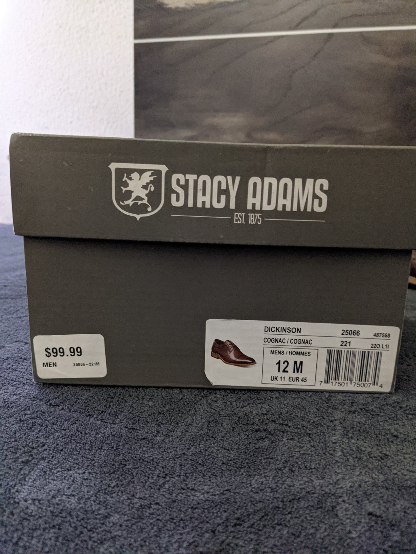 Stacy Adams Dickinson Cognac Dress Shoes